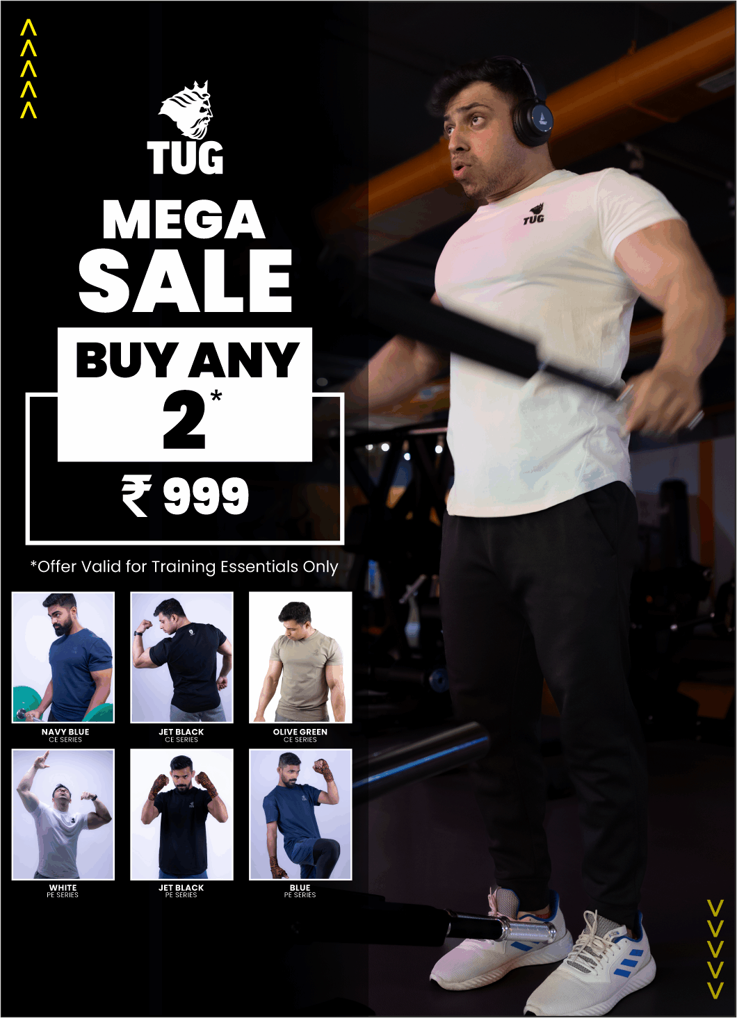 Gym T-shirt for Men TUG is India’s fastest growing Gym T-shirt for men Buy sports wear, gym gear & offering Gym dress for men like Gym t-shirts, oversized t shirt, compression fits, hoodies.